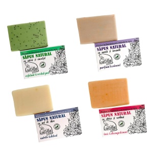 Set 4 sapunuri naturale Lucille Fresh, 4 x 90g