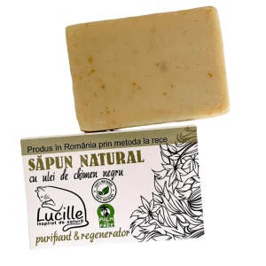 Sapun natural cu ulei de chimen negru -purifiant si regenerator, Lucille, 90 g - Img 4
