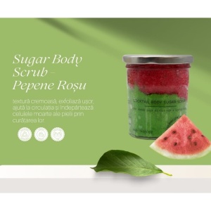 Zahar scrub exfoliant, aroma Cocktail Pepene Rosu Daquiri, 300g, Ancient Wisdom - Img 4