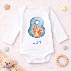 Body Bebe Aniversar „Forest Animals” - Mesaj Aniversar 7 luni- 1 an - Img 2