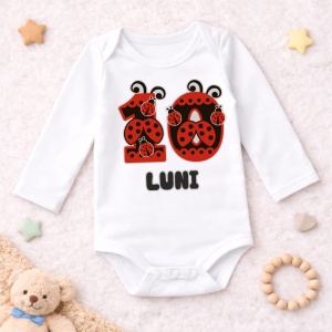 Body Bebe Aniversar „Lady Bug” - Mesaj Aniversar 7 luni- 1 an - Img 4