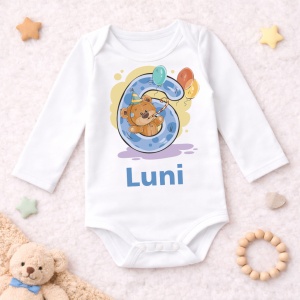 Body Bebe Aniversar „Ursulet albastru” - Mesaj Aniversar 1-6 luni - Img 6