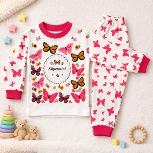 Pijama copii ''Supermini'' roz inchis