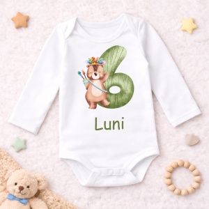 Body Bebe Aniversar „Forest Animals” - Mesaj Aniversar 1-6 luni - Img 6