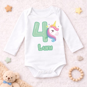 Body Bebe Aniversar „Unicorn” - Mesaj Aniversar 1-6 luni - Img 4