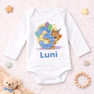Body Bebe Aniversar „Ursulet albastru” - Mesaj Aniversar 1-6 luni - Img 3