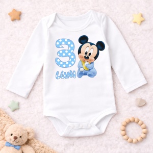 Body Bebe Aniversar „Mickey” - Mesaj Aniversar 1-6 luni - Img 3