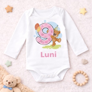 Body Bebe Aniversar „Ursulet roz” - Mesaj Aniversar 7 luni- 1 an - Img 3