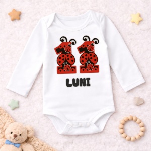 Body Bebe Aniversar „Lady Bug” - Mesaj Aniversar 7 luni- 1 an - Img 5