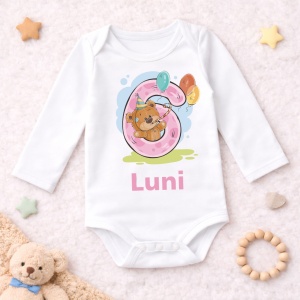 Body Bebe Aniversar „Ursulet roz” - Mesaj Aniversar 1-6 luni - Img 6