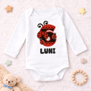 Body Bebe Aniversar „Lady Bug” - Mesaj Aniversar 1-6 luni - Img 6