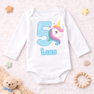 Body Bebe Aniversar „Unicorn” - Mesaj Aniversar 1-6 luni - Img 5