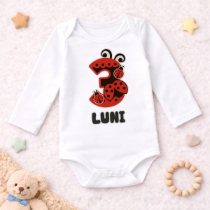 Body Bebe Aniversar „Lady Bug” - Mesaj Aniversar 1-6 luni - Img 3