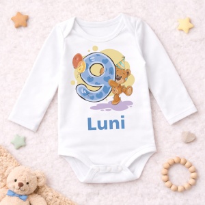 Body Bebe Aniversar „Ursulet albastru” - Mesaj Aniversar 7 luni- 1 an - Img 3