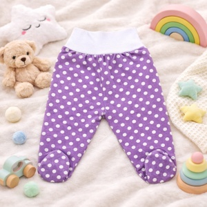 Pantaloni Bebe cu Bandă Lată „Tika19” - 0-3 Luni