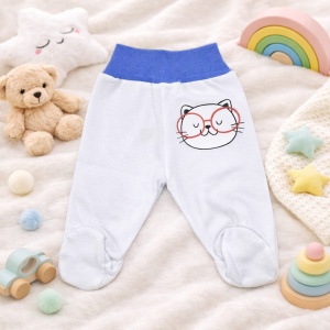Pantaloni Bebe cu Bandă Lată „Tika25” - 0-3 Luni
