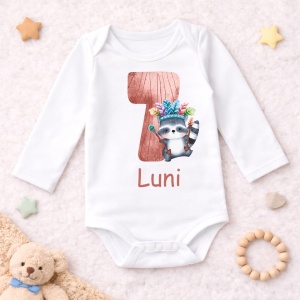 Body Bebe Aniversar „Forest Animals” - Mesaj Aniversar 7 luni- 1 an