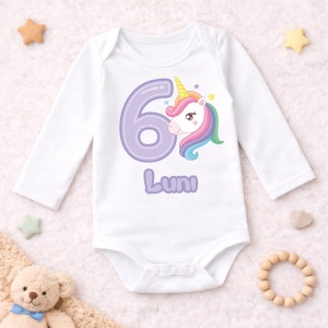Body Bebe Aniversar „Unicorn” - Mesaj Aniversar 1-6 luni - Img 6