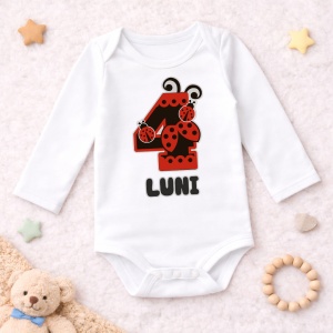 Body Bebe Aniversar „Lady Bug” - Mesaj Aniversar 1-6 luni - Img 4