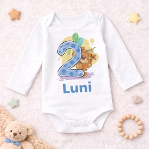 Body Bebe Aniversar „Ursulet albastru” - Mesaj Aniversar 1-6 luni - Img 2