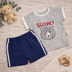Compleu Bebe Ursuleț Slowly Gri
