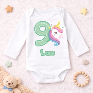 Body Bebe Aniversar „Unicorn” - Mesaj Aniversar 7 luni- 1 an - Img 3