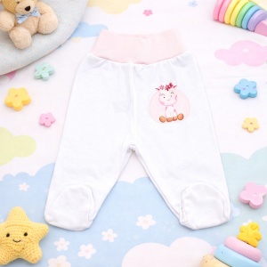 Pantaloni Bebe cu Bandă Lată „Tika07” - 0-3 Luni