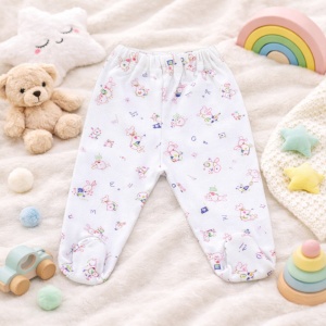 Pantaloni Bebe cu Bandă Lată „Tika17” - 0-3 Luni