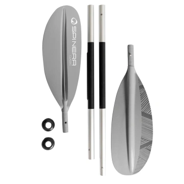 Spinera - Vâslă Caiac, Classic grey - Alu 4 piese - 230cm