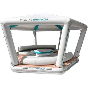 Yachtbeach Pavilion Beachclub Setup Platform 4.10, Tent, Table, Sofa, Backrest, Flat Mesh Cover - Img 4