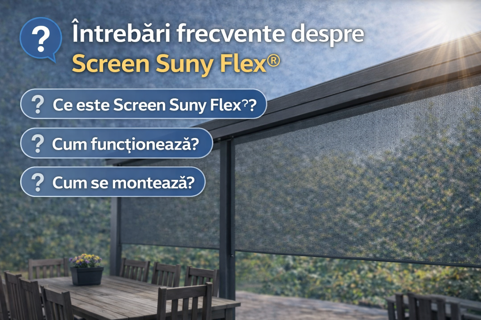 Ghid orientativ de confecționare și montaj pentru plasa de terasă SunyFlex®