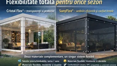 Tu folosești terasa, tot anul? Bucură-te de terasa ta tot anul — Cristal Flex® toamnă/iarnă, SunyFlex® primăvară/vară