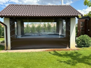 0.5 mm | 1.8 m x 30 m - Folie transparentă ignifugată pentru închidere terasă și foișoare Cristal Flex®, grosime 0,5 mm - Img 5