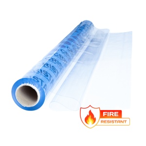 0.5 mm | 1.8 m x 30 m - Folie transparentă ignifugată pentru închidere terasă și foișoare Cristal Flex®, grosime 0,5 mm