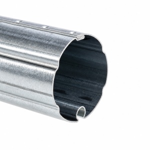 Tub rulou Ø70 mm pentru copertină și închidere terasă, oțel zincat 0,8 mm, cu canal – bară 6 m
