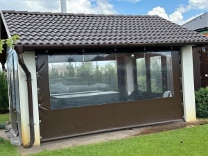Folie transparentă montată pe terasă închisă, Cristal Flex® 800 0.8 mm