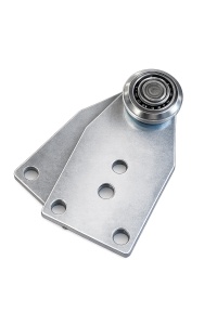 Carucior cu rulment pentru culisare prelata, 24 mm - 2 placute de fixare