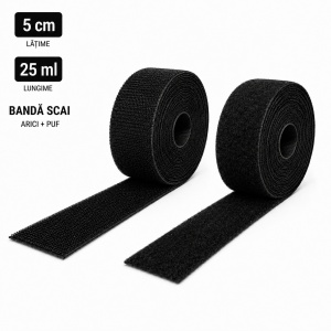 Tépőzár szalag (horog-hurok rögzítőrendszer) – 5 cm × 25 fm