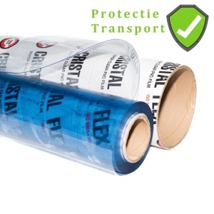 Detaliu folie cristal transparentă 0.5 mm cu claritate optică pentru închidere terasă