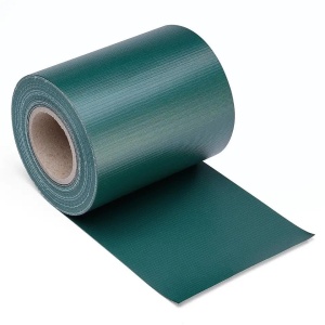 Banda protectie gard 19 cm x 50 m - PVC verde - Img 1