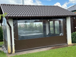 0.8 mm | 1.37 m x 30 m - Folie transparenta pentru inchidere terasa, foisor - Cristal Flex® 800 - Img 4