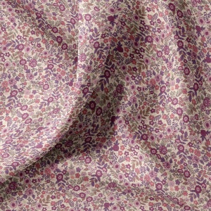 Bumbac Imprimat Flori - Ecru & Violet