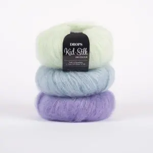 Fir mohair cu mătase DROPS Kid-Silk Uni 27 Jeans Blue - Img 5