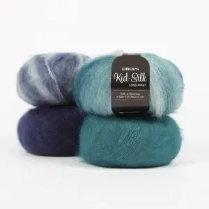 Fir mohair cu mătase DROPS Kid-Silk Uni 38 Chalk - Img 4