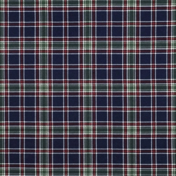Flanel de bumbac în carouri - Navy și Alb