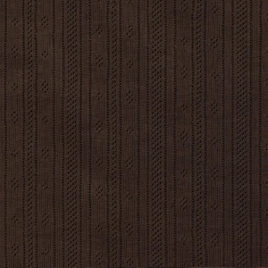 Jerse Bumbac Pointelle Stripes - Chocolate Brown