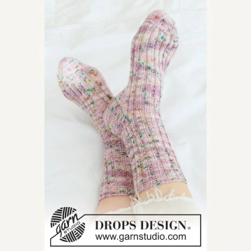 Kit DROPS Șosete tricotate – Spring Confetti