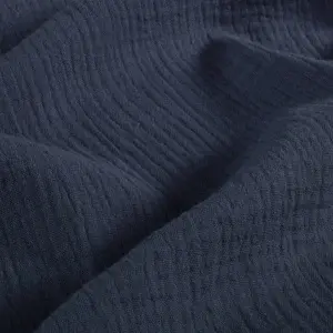 Material Muselină Dublă, 100% bumbac - Steel Blue