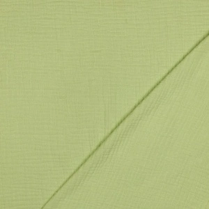 Material Muselină Organică GOTS, 100% bumbac - Soft Green - Img 4