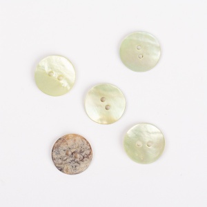 Nasture din sidef rotund 15mm - Verde - Img 3